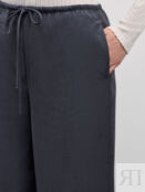 Широкие брюки на кулиске из смесовой вискозы Zarina