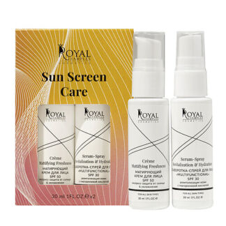 ROYAL SAMPLES Косметический набор Sun Screen Care, сыворотка spf 30, матиру