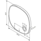 Зеркало Am.Pm Func 80х80 подсветка, ИК-сенсор (M8FMOX0803SA) M8FMOX0803SA фото 2