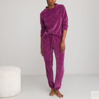 Пижама С длинными рукавами из велюра 42/44 (FR) - 48/50 (RUS) фиолетовый