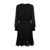 Платье Из вуали с V-образным вырезом длинные рукава 44 черный