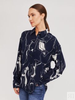 Рубашка из вискозы с абстрактным принтом zolla