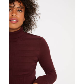 Пуловер-водолазка бордовый MORGAN