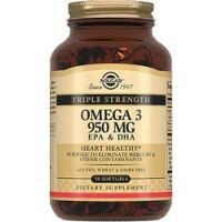 Solgar Omega 3 950 mg - Тройная Омега-3 ЭПК и ДГК в капсулах, 50 шт 213946 фото 1