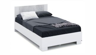 Кровать «Аврора» 120*200 (основание ЛДСП) Белый/ателье светлый