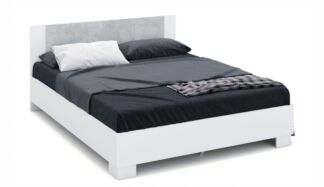 Кровать «Аврора» 160*200 (основание ЛДСП) Белый/ателье светлый
