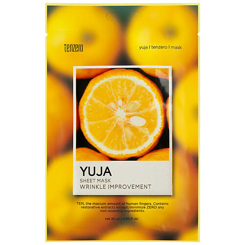 TENZERO Маска для лица тканевая с экстрактом юдзу Yuja Sheet Mask TNZ000140 фото 1