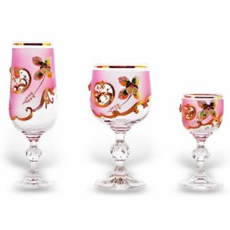 Питьевая коллекция Union Glass Набор бокалов 18шт "Лепка розовая" (60,180,1