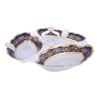 Сервировка стола Bavarian Porcelain Менажница трёхсекционная 23см."Декор 27