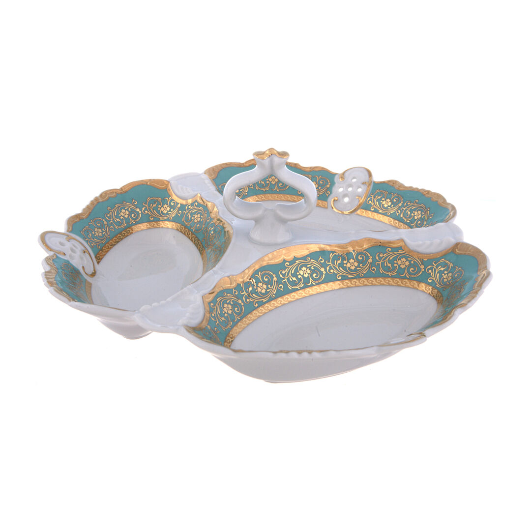 Сервировка стола Bavarian Porcelain Менажница трёхсекционная 23см."Декор 27 64697 фото 1