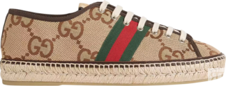 Кроссовки Gucci Maxi GG Espadrilles Camel Ebony, кэмел