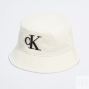 Панама Calvin Klein Embroidered Monogram Logo Twill, белый 40W3298 | Bone White фото 1