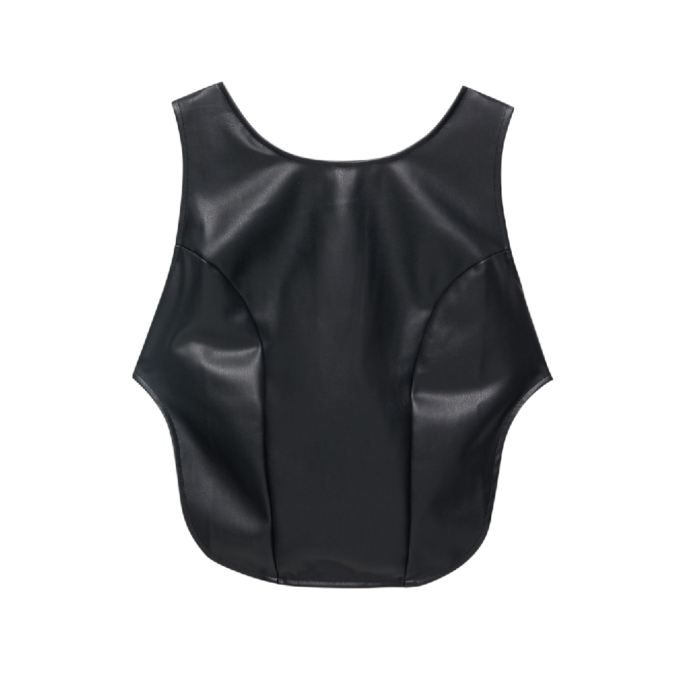 Юбка Pull&Bear Faux Leather Mini, черный 7395348 | Black фото 1