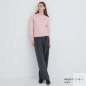 Джемпер из 100% кашемира с круглым вырезом Uniqlo, розовый 465734 | Pink фото 4