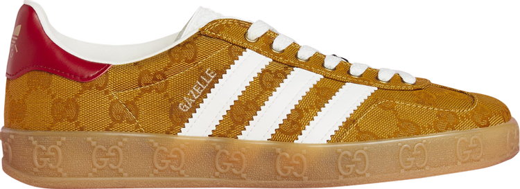 Кроссовки Adidas Gucci x Wmns Gazelle 'GG Monogram', коричневый HQ7086 | GG Monogram фото 1