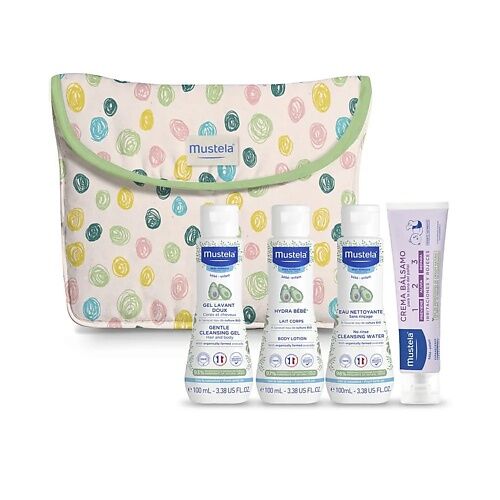 MUSTELA Набор для купания и ухода за кожей малыша Little Moments Polka Dot SEV000384 фото 1