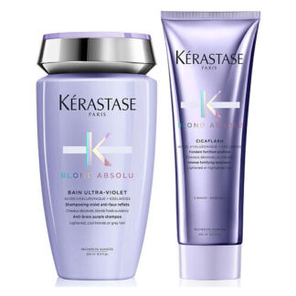 KERASTASE Оттеночный шампунь Blond Absolu Bain Ultra-Violet и молочко Cicaf