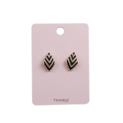 TWINKLE Серьги Black Zigzag LTA020211 фото 1