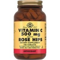 Solgar Vitamin C 500 MG Rose Hips - Витамин С и шиповник в таблетках, 100 ш 203847 фото 1