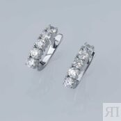 Серьги из белого золота э4712сг10161600_white ЭПЛ Даймонд э4712сг10161600_w 8700000574670 фото 4