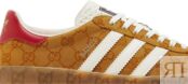 Кроссовки Adidas Adidas x Gucci Wmns Gazelle 'GG Monogram', коричневый 707868 UWV20 7162 | GG Monogram фото 2