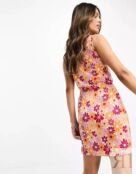 Платье-мини Vila Sleeveless, розовый 128803349 | pink print фото 3