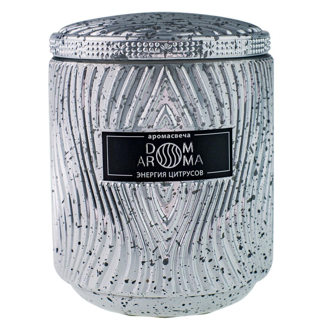 Свеча ароматическая Dom Aroma Пламя. Энергия цитрусов 420гр 1109 фото 1