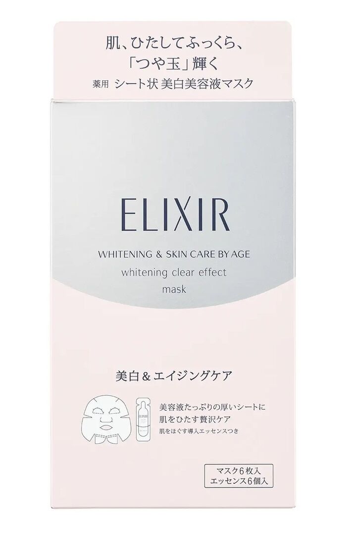 Двухфазная антивозрастная маска для сияния кожи Shiseido Elixir Whitening 646616 фото 1