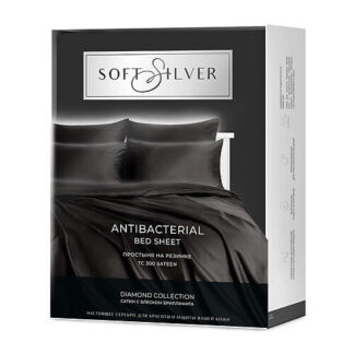 SOFT SILVER Антибактериальная простыня на резинке Antibacterial Bedsheet, 1