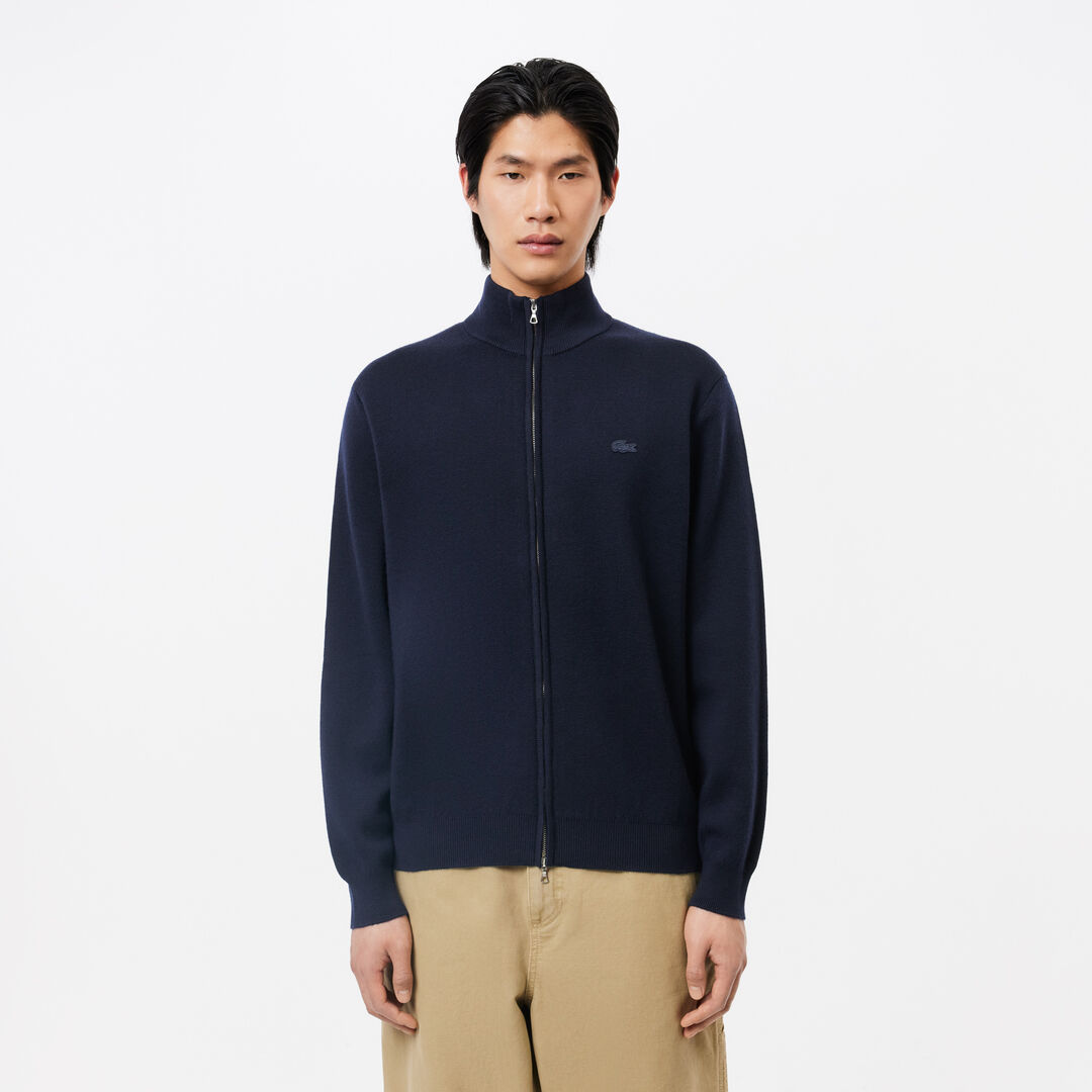 Мужской шерстяной кардиган Lacoste на молнии фото 1