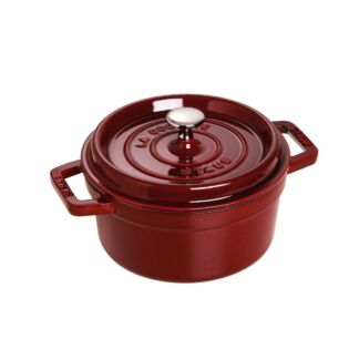 Кокот Staub, чугунный, круглый, объем 2.2 л, диаметр 20 см, гранатовый Stau