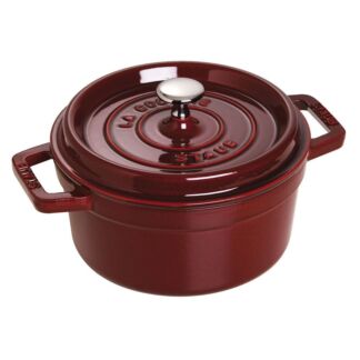 Кокот Staub, чугунный, круглый, объем 2.6 л, диаметр 22 см, гранатовый Stau