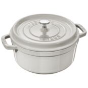 Кокот круглый, 3,8 л, 24 см, белый трюфель, La Cocotte, Staub Staub 11024107 фото 1