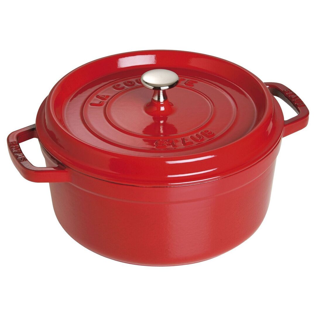 Кокот из чугуна 3,8 л, 24 см, вишневый, круглый, La Cocotte, Staub Staub 1102406 фото 1