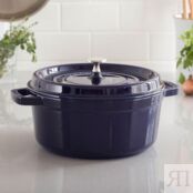 Кокот круглый, 3,8 л, 24 см, темно-синий, La Cocotte, Staub Staub 1102491 фото 2