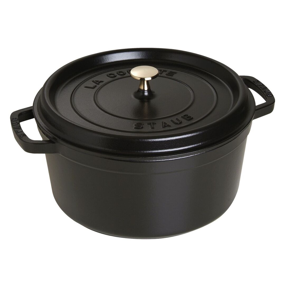 Кокот Staub, чугунный, круглый, объем 6.7 л, диаметр 28 см, черный Staub 1102825 фото 1