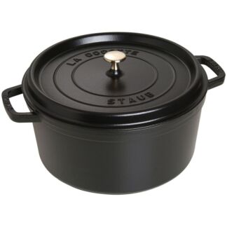 Кокот круглый, 8,35 л, 30 см,  черный, La Cocotte, Staub Staub