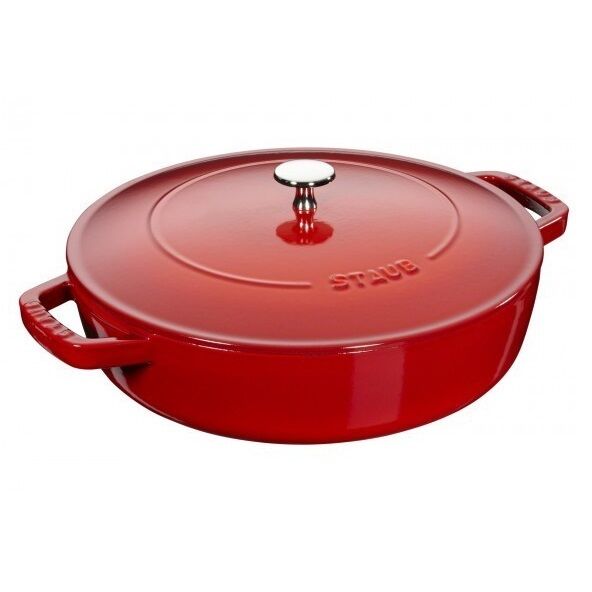 Сотейник "чистера" с чугунной  крышкой, 28 см, вишневый, La Cocotte, Staub 12612806 фото 1