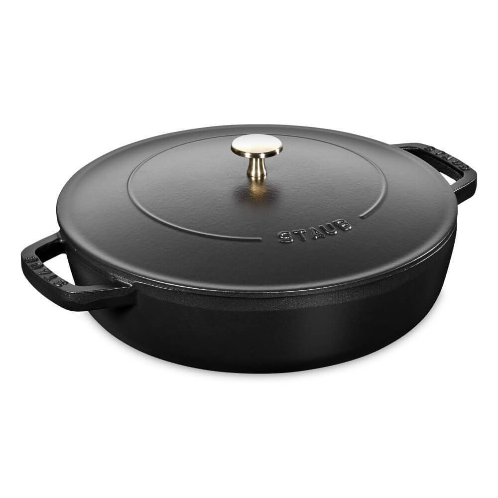 Сотейник "чистера" с чугунной  крышкой, 28 см, черный, La Cocotte, Staub St 12612825 фото 1