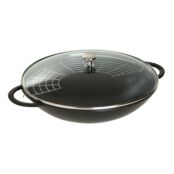 Вок со стеклянной крышкой, 4,4 л, 30 см, черный, Staub Staub 1312923 фото 1