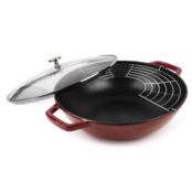 Вок со стеклянной крышкой, 4,4 л, 30 см, гранат, Staub Staub 1312987 фото 3