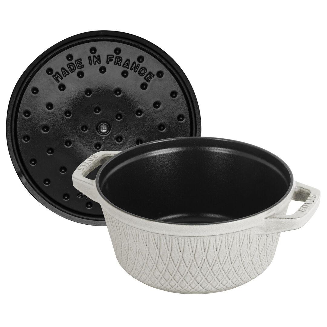 Кокот круглый, 24 см, 4,25 л, белый трюфель, Staub Staub 145224107 фото 1