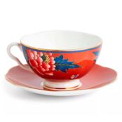 Чашка чайная с блюдцем Wedgwood Пионы 320 мл, фарфор, красная Wedgwood WGW-40032094 фото 3