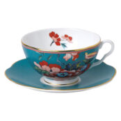 Чашка чайная с блюдцем Wedgwood Пионы 320 мл, фарфор, зеленая Wedgwood WGW-40032097 фото 5