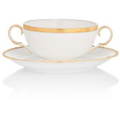 Чашка суповая с блюдцем Noritake Рочель Золотой кант 210 мл Noritake NOR4796-410/4796-411 фото 4