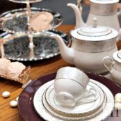 Салатник круглый Noritake Монтвейл Платиновый кант 24,5 см, фарфор костяной NOR4807L/97208 фото 2