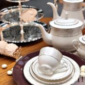 Тарелка обеденная Noritake Монтвейл Платиновый кант 27 см, фарфор костяной NOR4807L/97220 фото 2