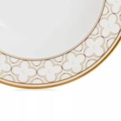 Тарелка суповая Noritake Трефолио, золотой кант 22 см, фарфор костяной Nori NOR4945L/93898 фото 4