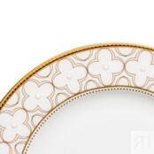 Тарелка десертная Noritake Трефолио, золотой кант 16,5 см, фарфор костяной NOR4945L/97212 фото 3