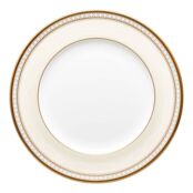 Тарелка закусочная Noritake Трефолио, золотой кант 22 см, фарфор костяной N NOR4945L/97311 фото 1